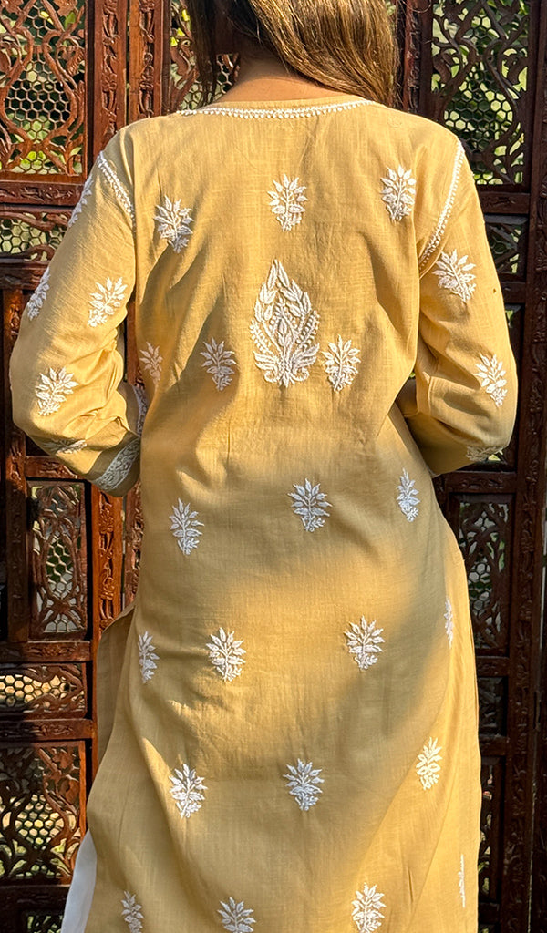 Women's Lucknowi Handcrafted Cotton Chikankari Kurti - HONC0231790