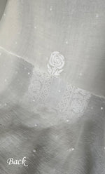 Load image into Gallery viewer, Jazba Women's Lakhnavi Handcrafted Mul Chanderi Unstitched Kurta And Dupatta Set- HONC0334538