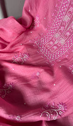 Load image into Gallery viewer, Women&#39;s Lakhnavi Handcrafted Mul Chanderi Unstitched Kurta And Dupatta Set- HONC0303407
