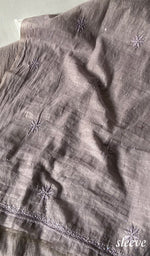 Load image into Gallery viewer, Women's Lakhnavi Handcrafted Mul Chanderi Unstitched Chikankari Full Suit Material - HONC0328104