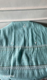 将图像加载到图库查看器中， Aavya  Women's Lakhnavi Handcrafted Mul Chanderi Unstitched Kurta And Dupatta Set - HONC0348671