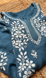 将图像加载到图库查看器中， Women&#39;s Lucknowi Handcrafted Cotton Chikankari Kurti - HONC0301036
