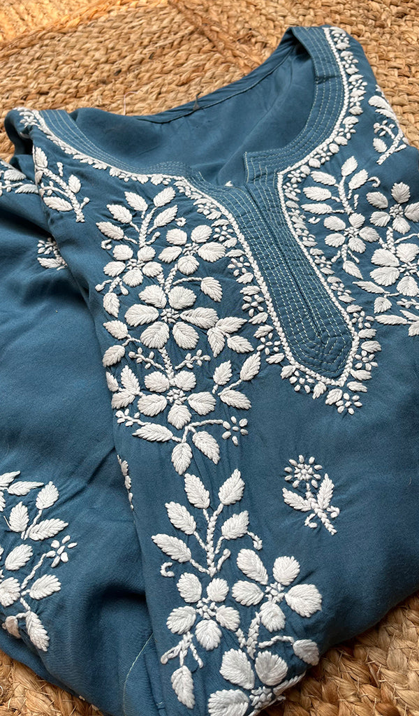 Women's Lucknowi Handcrafted Cotton Chikankari Kurti - HONC0301036