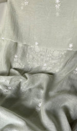 Load image into Gallery viewer, Women's Lakhnavi Handcrafted Mul Chanderi Unstitched Chikankari Full Suit Material - HONC0338251