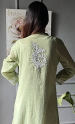 Load image into Gallery viewer, Women&#39;s Lakhnavi Handcrafted Kota Cotton Chikankari Kurti - HONC0305753
