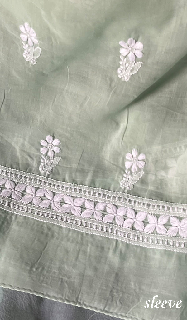 Women's Lakhnavi Handcrafted Cotton Chikankari Suit Material - HONC0274447