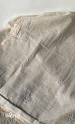 Load image into Gallery viewer, Women's Lakhnavi Handcrafted Mul Chanderi Unstitched Chikankari Full Suit Material - HONC0319537