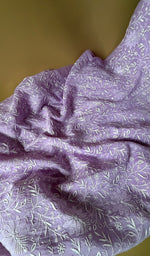 将图像加载到图库查看器中， Pure Mul Chanderi Chikankari 3 Pc Unstitched Suit Set