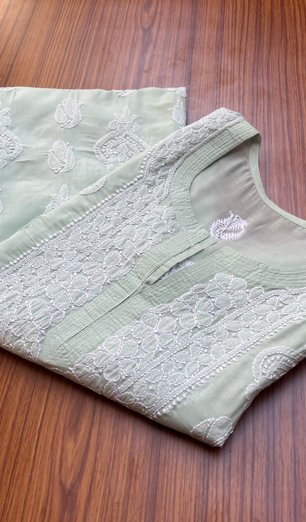 Women's Lakhnavi Handcrafted Cotton Chikankari Kurti - HONC0267940