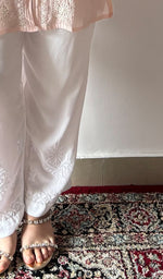 Women's Lucknowi Handcrafted Rayon Chikankari Palazzo - HONC0383672