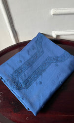 将图像加载到图库查看器中， Lucknowi Handcrafted Chanderi Silk Chikankari Unstitched Unisex Kurta Fabric - HONC0288637