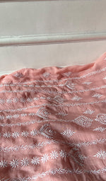 将图像加载到图库查看器中， Aavya Women's Lakhnavi Handcrafted Mul Chanderi Unstitched Kurta And Dupatta Set - HONC0348670