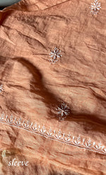 Load image into Gallery viewer, Women&#39;s Lakhnavi Handcrafted Mul Chanderi Chikankari Full Suit Material - HONC0307427
