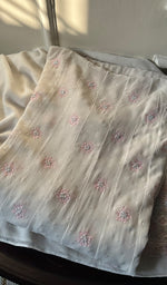 Load image into Gallery viewer, Women&#39;s Lakhnavi Handcrafted Pure Silk Georgette Chikankari Anarkali   and Dupatta set - HONC0269087
