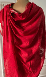 Load image into Gallery viewer, Women&#39;s Lakhnavi Handcrafted Mul Chanderi Chikankari Saree - HONC0307129
