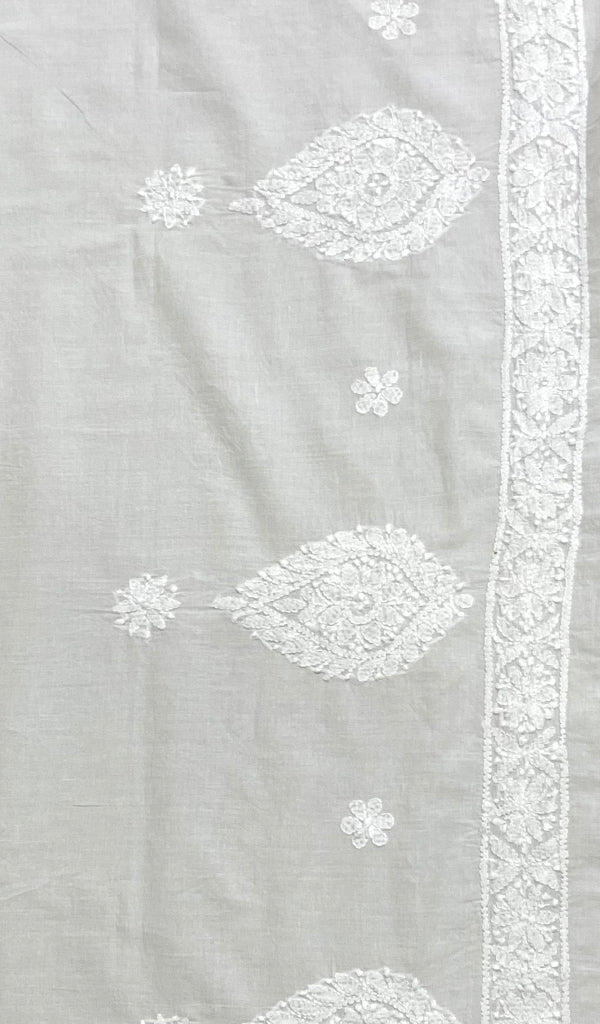 Women's Lucknowi Handcrafted Cotton Chikankari Dupatta - HONC0170573