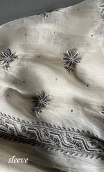 Load image into Gallery viewer, Women&#39;s Lakhnavi Handcrafted Pure Organza Chikankari Unstitched Kurta And Dupatta Set- HONC0309618
