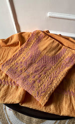 Load image into Gallery viewer, Women&#39;s Lakhnavi Handcrafted Mul Chanderi Semi - stitched Kurta And Dupatta Set- HONC0282409
