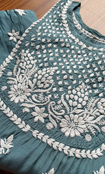 Load image into Gallery viewer, Women&#39;s Lucknowi Handcrafted Muslin Chikankari Kurti - HONC0148253
