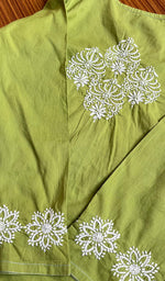 Load image into Gallery viewer, Women&#39;s Lucknowi Handcrafted Cotton Chikankari Kurti - HONC0301053
