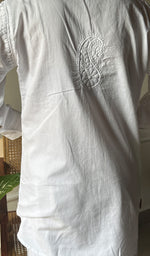 Load image into Gallery viewer, Women&#39;s Lakhnavi Handcrafted Cotton Chikankari Kurta And Pant Set - HONC0295962
