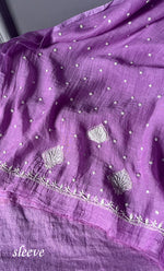 Load image into Gallery viewer, Jazba Women&#39;s Lakhnavi Handcrafted Mul Chanderi UnStitched Kurta And Dupatta Set - HONC0301706
