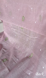 将图像加载到图库查看器中， Womens Lakhnavi Handcrafted Mul Chanderi Unstitched Kurta And Dupatta Set