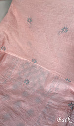 Load image into Gallery viewer, Women's Lakhnavi Handcrafted Mul Chanderi Unstitched Chikankari Full Suit Material - HONC0369250