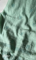Load image into Gallery viewer, Women's Lakhnavi Handcrafted Mul Chanderi Unstitched Kurta And Dupatta Set- HONC0302259