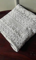 Load image into Gallery viewer, Women&#39;s Lakhnavi Handcrafted Kota Cotton Chikankari Unstitched Kurti Fabric - HONC0303998
