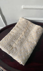 Load image into Gallery viewer, Lucknowi Handcrafted Munga Silk Unstitched Chikankari Unisex Kurta Fabric - HONC0330259