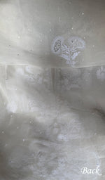 White Pure Organza Silk Chikankari 2 Pc Unstitched Suit Set