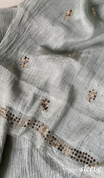 Load image into Gallery viewer, Women&#39;s Lakhnavi Handcrafted Unstitched  Mul Chanderi Kurta And Dupatta Set - HONC0271158
