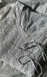 将图像加载到图库查看器中， Women&#39;s Lakhnavi Handcrafted Mul Chanderi Semi - Stitched Kurta And Dupatta Set - HONC0298175
