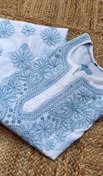 Load image into Gallery viewer, Women&#39;s Lucknowi Handcrafted Cotton Chikankari Kurti - HONC0273992

