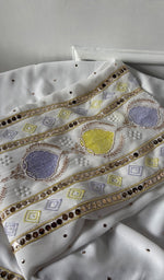 将图像加载到图库查看器中， Women's Lucknowi Handcrafted Viscose Georgette Unstitched Chikankari Kurta and Dupatta Set- HONC0329580