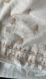 Load image into Gallery viewer, Mehr Women&#39;s Lakhnavi Handcrafted Maheshwari Mul Chanderi Unstitched Kurta And Dupatta Set - HONC0278104
