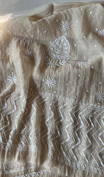 将图像加载到图库查看器中， Women&#39;s Lakhnavi Handcrafted Mul Chanderi UnStitched Kurta And Dupatta Set - HONC0298039
