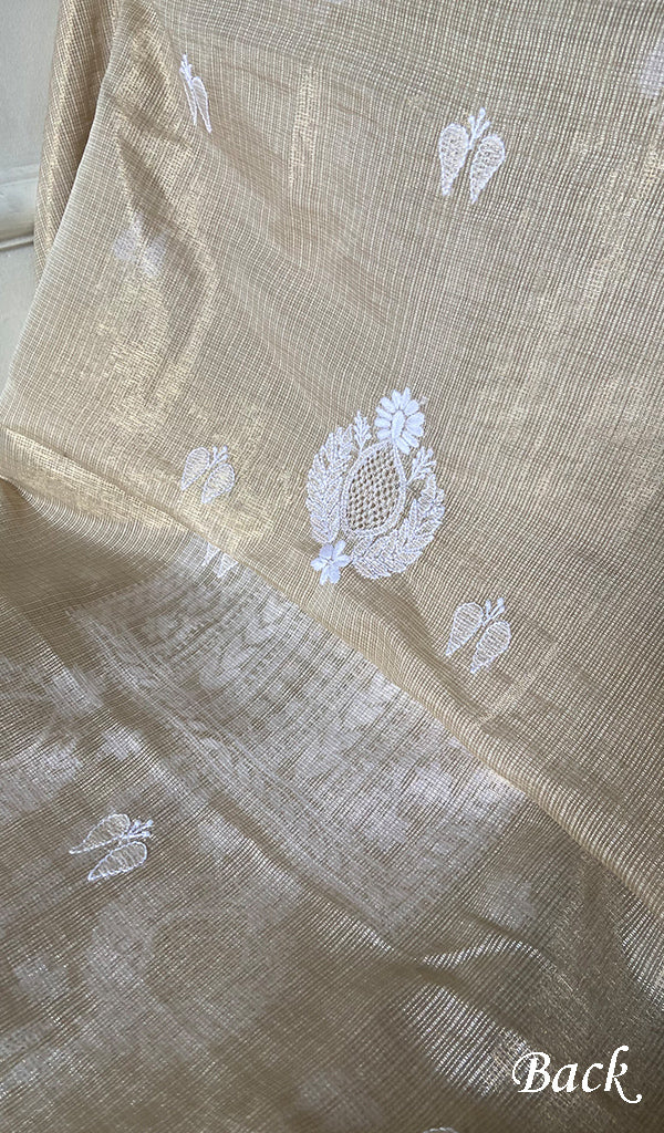 Naaz Women's Lucknowi Handcrafted Kota Chanderi Chikankari Kurta And Dupatta Set - HONC0314066