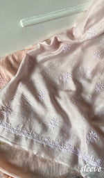 Load image into Gallery viewer, Women's Lakhnavi Handcrafted Mul Chanderi Unstitched Chikankari Full Suit Material - HONC0298570
