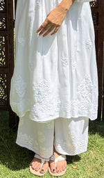 Load image into Gallery viewer, Women&#39;s Lucknowi Handcrafted Muslin Chikankari Kurti - HONC0202141

