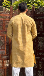 Load image into Gallery viewer, Men&#39;s Lucknowi Handcrafted Cotton Chikankari Kurta - HONC0123585
