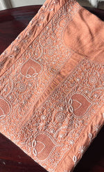 将图像加载到图库查看器中， Women&#39;s Lakhnavi Handcrafted Munga Silk Chikankari Unstitched Kurti Fabric - HONC0270476
