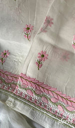 Load image into Gallery viewer, Women&#39;s Lakhnavi Handcrafted Cotton Chikankari Suit Material - HONC0291776
