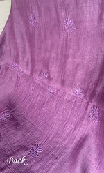 Load image into Gallery viewer, Women's Lakhnavi Handcrafted Mul Chanderi Unstitched Chikankari Full Suit Material - HONC0324495