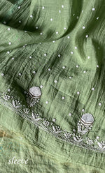 Load image into Gallery viewer, Jazba Women&#39;s Lakhnavi Handcrafted Mul Chanderi UnStitched Kurta And Dupatta Set - HONC0301690
