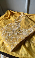 Load image into Gallery viewer, Women&#39;s Lakhnavi Handcrafted Mul Chanderi Semi - Stitched Anarkali And Dupatta Set - HONC0304455
