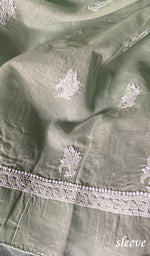 Load image into Gallery viewer, Women&#39;s Lakhnavi Handcrafted Unstitched Cotton Chikankari Suit Material - HONC0291823
