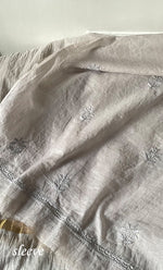 Load image into Gallery viewer, Women's Lakhnavi Handcrafted Mul Chanderi Unstitched Chikankari Full Suit Material - HONC0319531