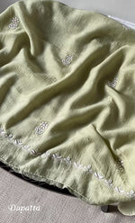 Load image into Gallery viewer, Women&#39;s Lakhnavi Handcrafted Mul Chanderi UnStitched Kurta And Dupatta Set - HONC0318527
